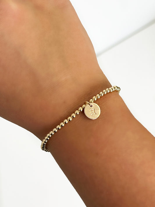Initial Disc Bracelet