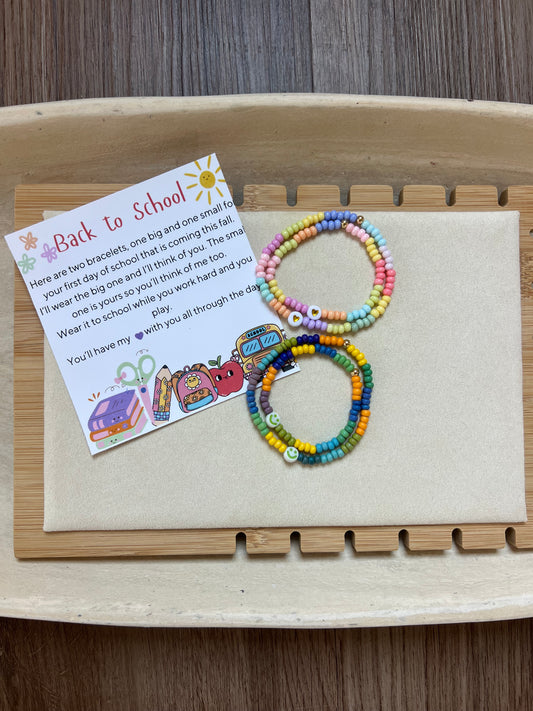Back to school mommy and me bracelets