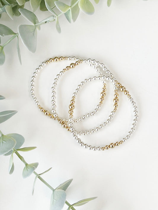 Silver and gold mix bracelet