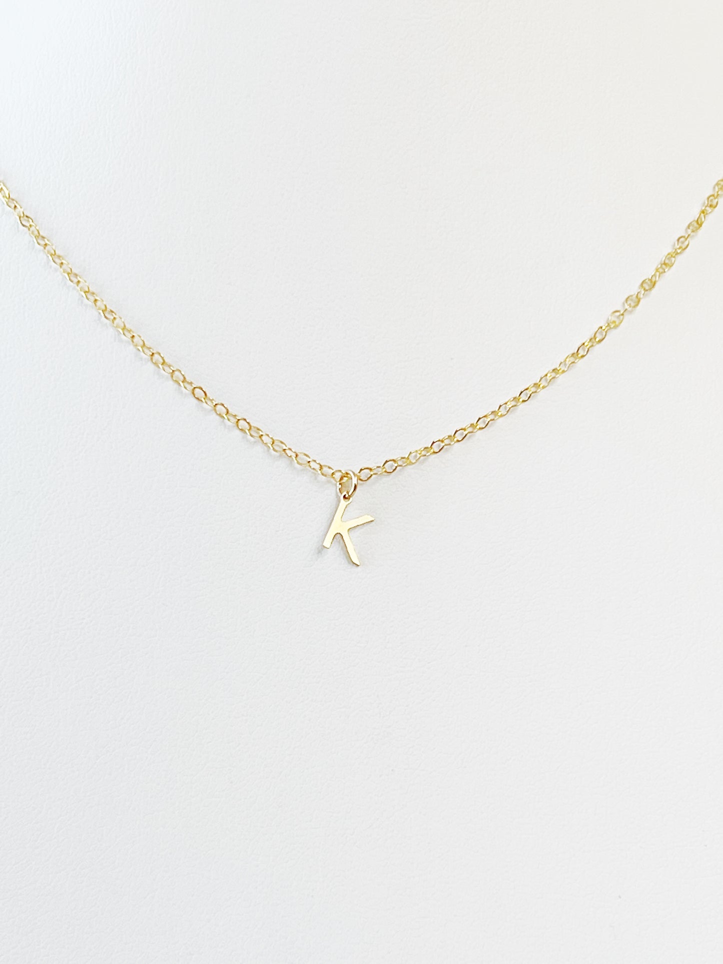 Initial Necklace Gold Filled